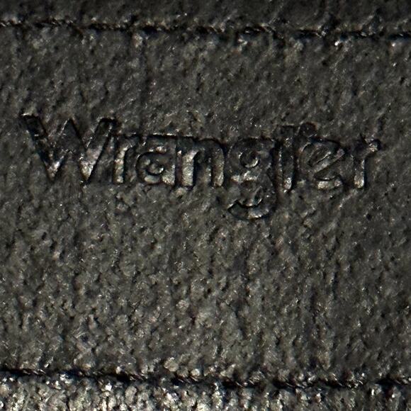 Wrangler Men's Black Leather Western Belt 44" Cowboy Rodeo Ranch Workwear - Picture 8 of 9